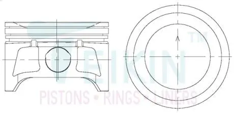 44682100 Поршни ремонт +1.00mm(к-кт на мотор) Nissan QG18DE TEIKIN подбор по vin на Brocar