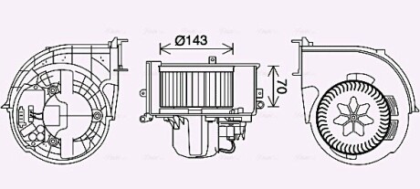 BW8574 Вентилятор салону BMW X5 SERIES (вир-во AVA) AVA COOLING підбір по vin на Brocar