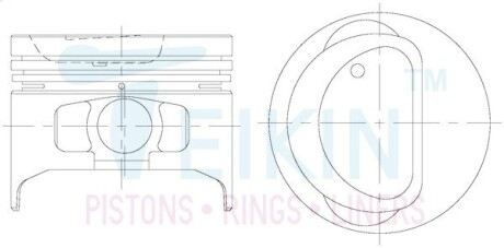 46141STD Поршни стандартные (к-кт на мотор) Toyota 2E TEIKIN підбір по vin на Brocar