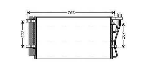 KA5105D Радіатор кодиціонера AVA COOLING підбір по vin на Brocar