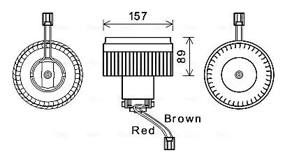 VO8176 Компресор салону AVA COOLING підбір по vin на Brocar