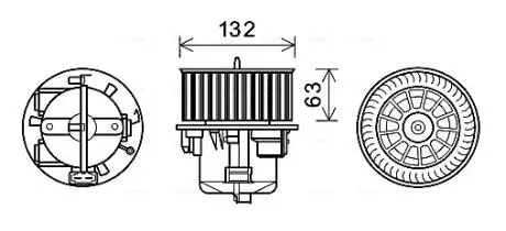 VO8179 Компресор салону AVA COOLING підбір по vin на Brocar