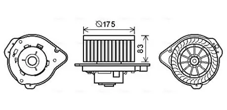 VO8174 Компресор салону AVA COOLING підбір по vin на Brocar
