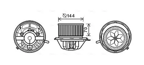 MS8607 Компресор салону AVA COOLING підбір по vin на Brocar