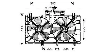 MZ7537 Вентилятор AVA COOLING підбір по vin на Brocar