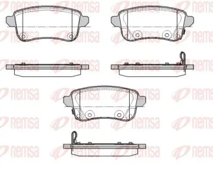 138702 Колодки гальмівні дискові (комплект 4 шт) REMSA підбір по vin на Brocar