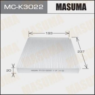MCK3022 Фильтр салона KIA/ SPORTAGE/ V2000, V2700 07- (MCK3022) MASUMA MASUMA підбір по vin на Brocar