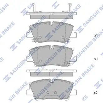 SP4038 Колодки гальмівні дискові (комплект 4 шт) Hi-Q (SANGSIN) подбор по vin на Brocar