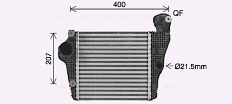 PR4098 Охолоджувач наддувального повітря AVA COOLING подбор по vin на Brocar