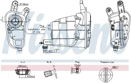 996315 Бачок компенсаційний NISSENS подбор по vin на Brocar