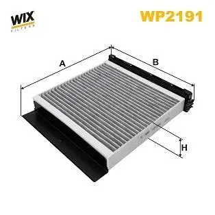 WP2191 Фільтр салону WIX FILTERS подбор по vin на Brocar