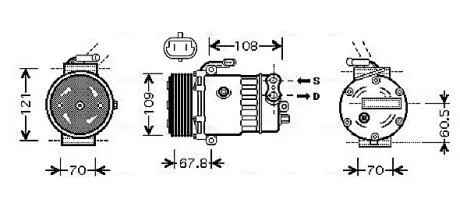 OLAK139 Компресор AVA COOLING підбір по vin на Brocar