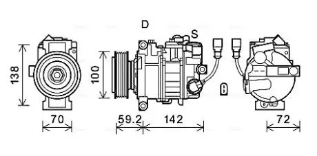 VNAK385 Компрессор кондиционера VW T5 2,0TDI 10> (VNAK385) AVA AVA COOLING подбор по vin на Brocar