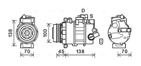VNAK384 Компресор AVA COOLING підбір по vin на Brocar