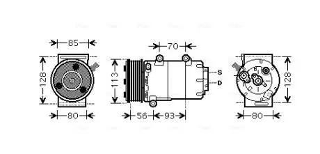 FDAK416 Компресор AVA COOLING підбір по vin на Brocar