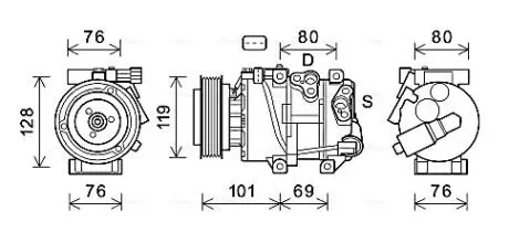 KAAK279 Компресор AVA COOLING подбор по vin на Brocar