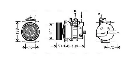 AIAK262 Компресор AVA COOLING підбір по vin на Brocar