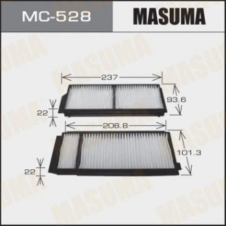 MC528 Фильтр салона MAZDA 5 (CW) 2.0, 1.6 CD, 1.8 MZR (10-15)/MAZDA 6 (MC528) (2 шт) M MASUMA підбір по vin на Brocar