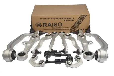 RL8E0498KIT К-кт важелів підвески перед. Audi A4 B6, B7 01- (з тонким пальцем, конус 16мм) RAISO підбір по vin на Brocar
