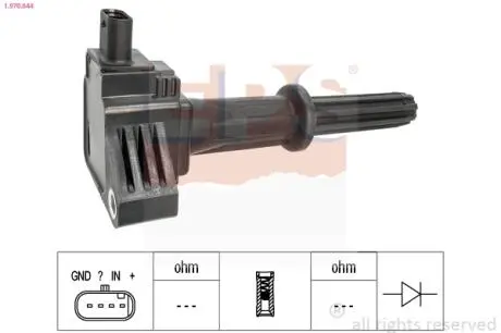 1970644 Котушка запалювання Opel Astra K 1.4 15- /Karl 1.0 15-18 EPS підбір по vin на Brocar