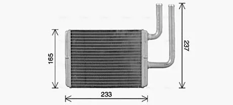 MT6284 Радиатор отопителя салона Mitsubishi Lancer 03>, Outlander I 01>06 LHD AC+/- (MT6284) AVA AVA COOLING подбор по vin на Brocar