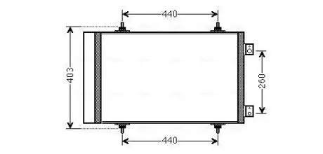 CNA5263D Радиатор кондиционера PSA Jumpy Expert II 1,6d 2,0d (CNA5263D) AVA AVA COOLING подбор по vin на Brocar