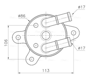 MZ3301 Охолоджувач оливи AVA COOLING підбір по vin на Brocar