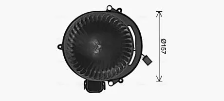 BW8611 Вентилятор отопителя салона BMW 3F30 4F32 1F20 1F21 (BW8611) AVA AVA COOLING подбор по vin на Brocar