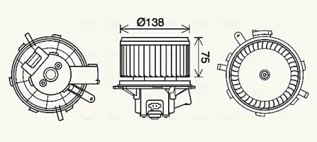 PE8406 Компресор салону AVA COOLING підбір по vin на Brocar