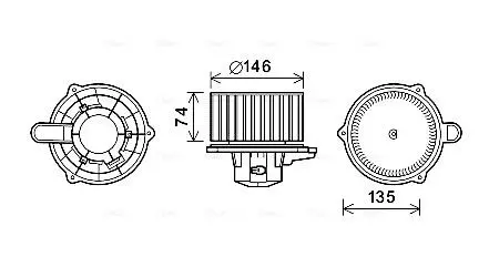 HY8350 Компресор салону AVA COOLING підбір по vin на Brocar