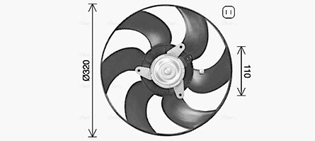 PE7563 Вентилятор AVA COOLING підбір по vin на Brocar