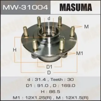 MW31004 Маточина колеса (MW-31004) MASUMA MASUMA подбор по vin на Brocar