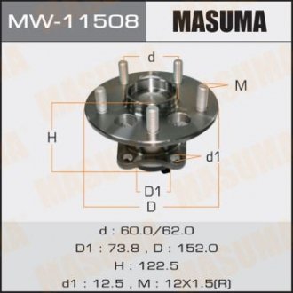 MW11508 Ступица колеса задн TOYOTA COROLLA/ NRE150L (MW11508) MASUMA MASUMA підбір по vin на Brocar