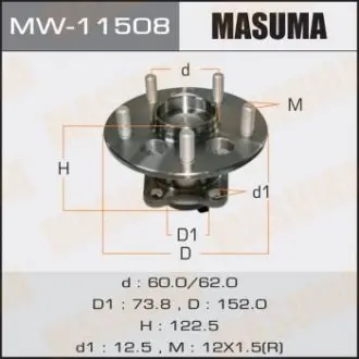 MW11508 Маточина колеса (MW-11508) MASUMA MASUMA підбір по vin на Brocar