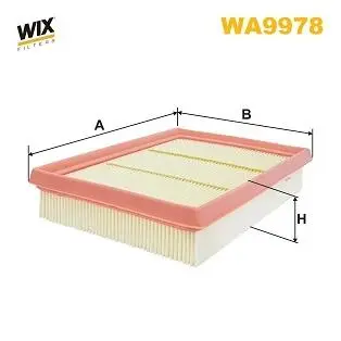 WA9978 Фільтр повітряний WIX FILTERS подбор по vin на Brocar