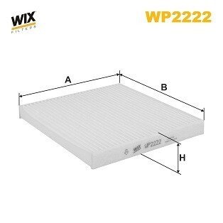 WP2222 Фільтр салону WIX FILTERS підбір по vin на Brocar