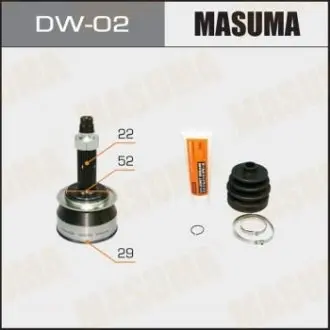 DW02 ШРУС 29x52x22 CHEVROLET AVEO (T250, T255), CHEVROLET LACETTI (J200) (DW02) MASUM MASUMA підбір по vin на Brocar