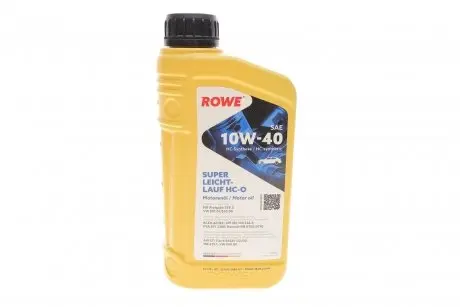 20058001099 Олива моторна HIGHTEC SUPER LEICHTLAUF HC-O SAE 10W-40 (1 L) ROWE 20058-0010-99 ROWE підбір по vin на Brocar