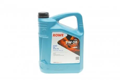 20206005099 Олива моторна HIGHTEC SYNT HC ECO-FO SAE 5W-20 (5 L) ROWE 20206-0050-99 ROWE підбір по vin на Brocar
