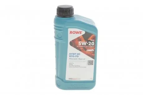 20206001099 Олива моторна HIGHTEC SYNT HC ECO-FO SAE 5W-20 (1 L) ROWE 20206-0010-99 ROWE підбір по vin на Brocar