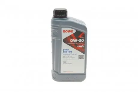 20305001099 Олива моторна HIGHTEC SYNT RSB 12FE SAE 0W-30 (1 L) ROWE 20305-0010-99 ROWE подбор по vin на Brocar