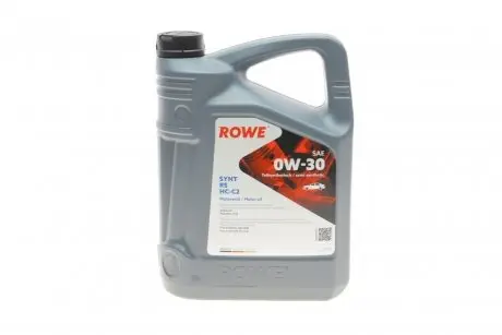 20247005099 Олива моторна HIGHTEC SYNT RS SAE 0W-30 HC-C2 (5 L) ROWE 20247-0050-99 ROWE подбор по vin на Brocar