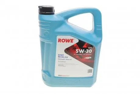 20121005099 Олива моторна HIGHTEC SYNT RS SAE 5W-30 HC-C4 (5 L) ROWE 20121-0050-99 ROWE подбор по vin на Brocar