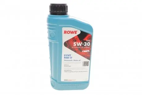 20370001099 Олива моторна HIGHTEC SYNT RSR 17 SAE 5W-30 (1 L) ROWE 20370-0010-99 ROWE подбор по vin на Brocar