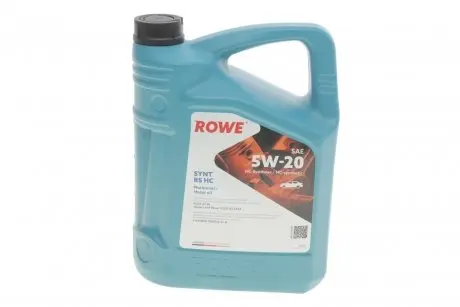 20186005099 Олива моторна HIGHTEC SYNT RS HC SAE 5W-20 (5 L) ROWE 20186-0050-99 ROWE подбор по vin на Brocar