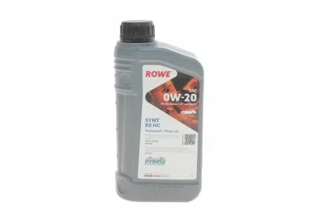 20134001099 Олива моторна HIGHTEC SYNT RS HC SAE 0W-20 (1 L) ROWE 20134-0010-99 ROWE подбор по vin на Brocar