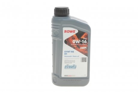 20005001099 Олива моторна HIGHTEC SYNT RS D1 SAE 0W-16 (1 L) ROWE 20005-0010-99 ROWE подбор по vin на Brocar
