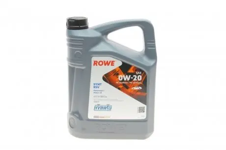 20260005099 Олива моторна HIGHTEC SYNT RSV SAE 0W-20 (5 L) ROWE 20260-0050-99 ROWE підбір по vin на Brocar