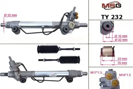 TY232 Рульова рейка з ГПК нова TOYOTA 4RUNNER 09-13,TOYOTA LAND CRUIISER J15 09-13,LEXUS GX 460 09- MSG подбор по vin на Brocar