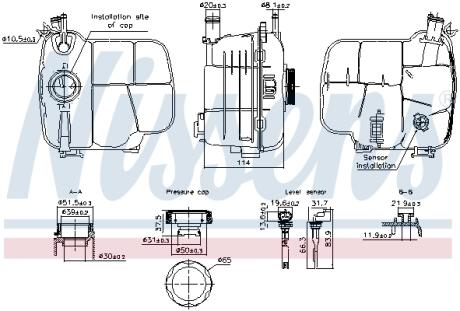 996305 Бачок розширювальний з кришкою OPEL ASTRA (2004) (вир-во Nissens) NISSENS підбір по vin на Brocar